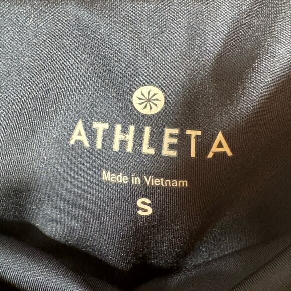 Athleta Tropical Precision Womens S Leggings Navy Floral Sheer Mesh Workout - Picture 6 of 11